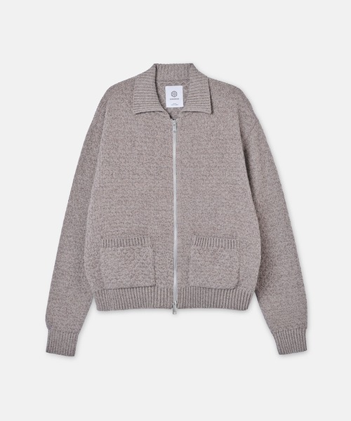 SeaGreen /ワッフルニット/ジャケット SEAGREEN（シーグリーン） ブルゾン アウター WAFFLE KNIT ZIP BLOUSON