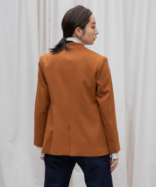 Liyoca リネン ノーカラージャケット 日本製 Liyoca ジャケット ノーカラージャケット 「Liyoca」リネン