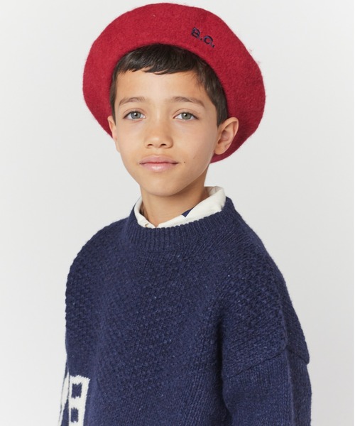 BOBO CHOSES - 編み物 ティーシャツ THE FEAST BRAIDED JUMPER キッズ 小わっぱ服 お坊っちゃん うしろ帯 子ども服、シューズ-ベビー、キッズ、マタニティ