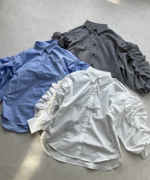 ラ・クープ（LACOUPE）⁄フリルデザインブラウス 8分袖