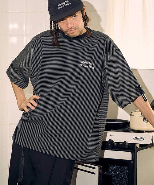 tシャツ 「ADAMPATEK/アダムパテック」thin stripes short sleeve/ボーダー半袖Tシャツ レディース メンズ ADAM PATEK tシャツ ADAMPATEK/thin stripes short sleeve
