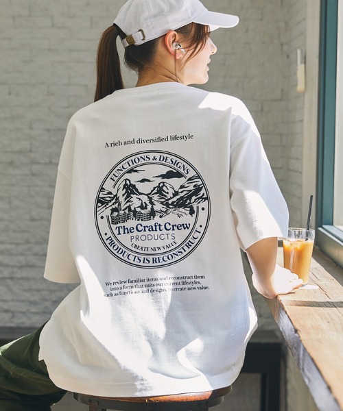 [ ] ビッグ プリント Tシャツ DEVICE tシャツ duckプリント 韓国ビッグシルエット 古着風