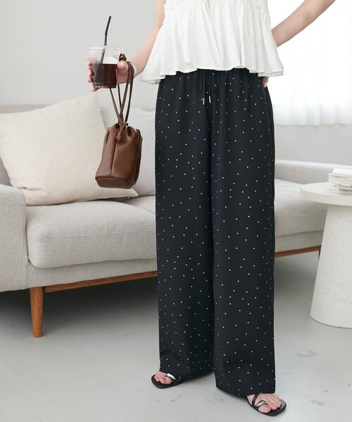 センソユニコ　新品未使用タグつき　ゆったりデニムパンツ ニッセン ワイドパンツ トールサイズ レディース 高身長