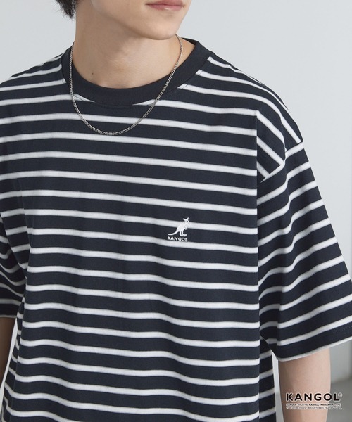 KANGOL（カンゴール） tシャツ 別注 ロゴ ワンポイント刺繍オーバー