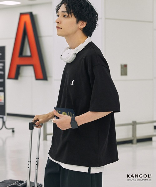 KANGOL - ユーズド  レディースTシャツ kangol KANGOL tシャツ KANGOL/カンゴール 別注 ロゴ ワンポイント刺繍