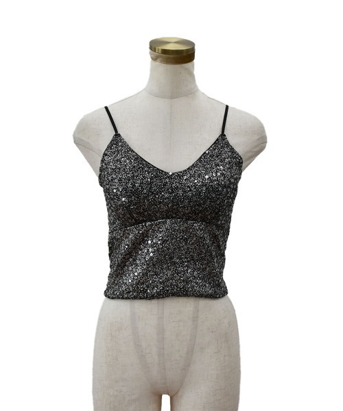 Reurie'（レウリィ） キャミソール 「SNSで話題！」パッド付きラメ