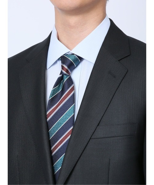 タカキュー（TAKA−Q）/【ウール混 パンツウォッシャブル】タカキュー 2ボタン2ピース セットアップスーツ ストライプ黒 TAKA-Q（タカキュー） セットアップ 「ウール混 ウォッシャブル