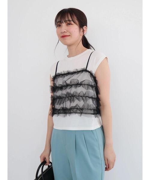 Green Parks tシャツ ・swing by SET2点チュールビスチェ
