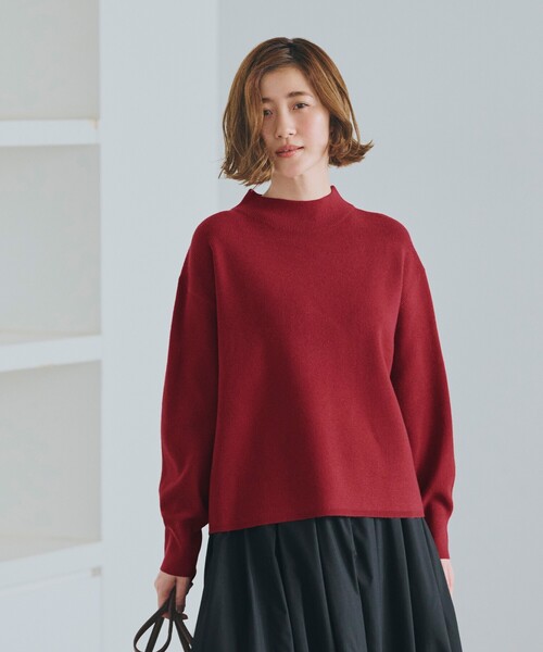 grove（グローブ） ニット セーター 「雑誌掲載」毛玉軽減ボトルネック