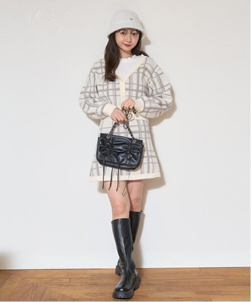 【即購入可】Lovilyn ギャザーリボンバックパック(リュック) ブラック Lovilyn デイバック リュック ギャザーリボンバックパック