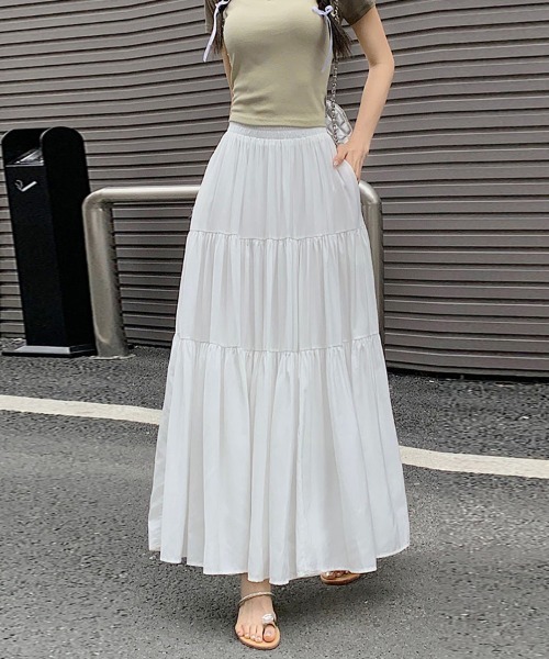 スカート ティアードロングスカート : ZOZOTOWN Yahoo!店 - 通販