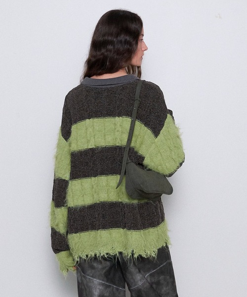 MAISON SPECIAL グラフィックプリントニット UNISEX》Prime-Over Landscape Painting Crew Neck Knit