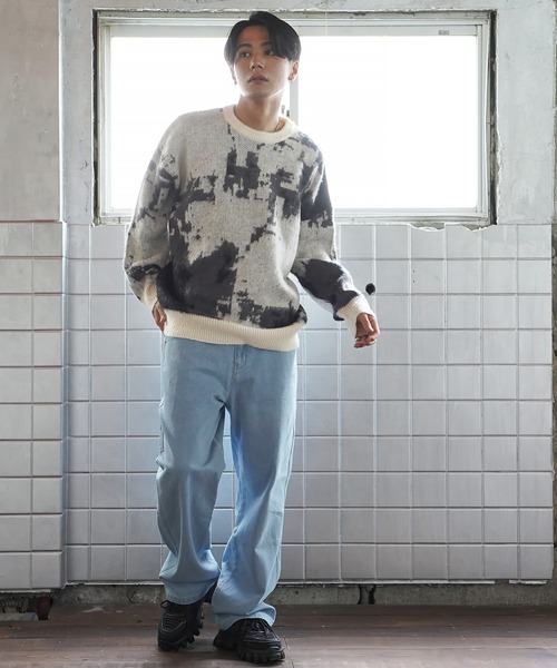 NEVER） Acquiesce セーター ニット マルチジャガードモヘアタッチ