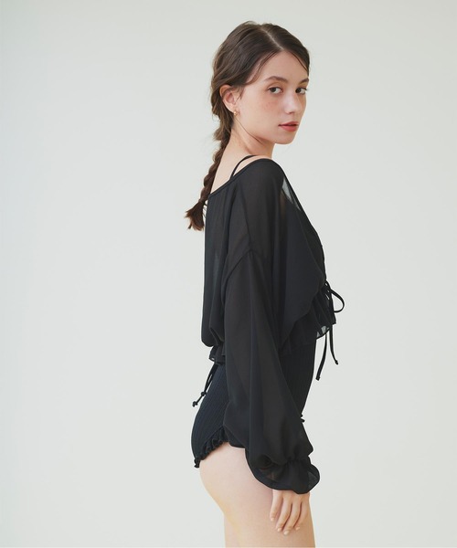 SEA DRESS 水着 ボレロ付フリルデザインワンピース/セット水着