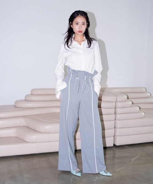 JUEMI（ジュエミ） スラックス パンツ Waist Cord Stripe Pants