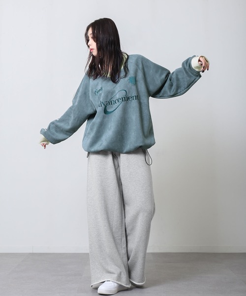 gram. tシャツ 「_gram.」 スエード メタリック 刺繍 長袖 ゲーム
