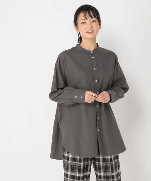 ブラウス シャツ 「ウタオ」コットン起毛オーバーシャツ レディース