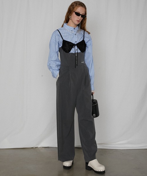 ブラウス シャツ ダブルカラークロップドシャツ / Double Collar Cropped Shirt レディース PRANK PROJECT ブラウス シャツ ダブルカラークロップドシャツ