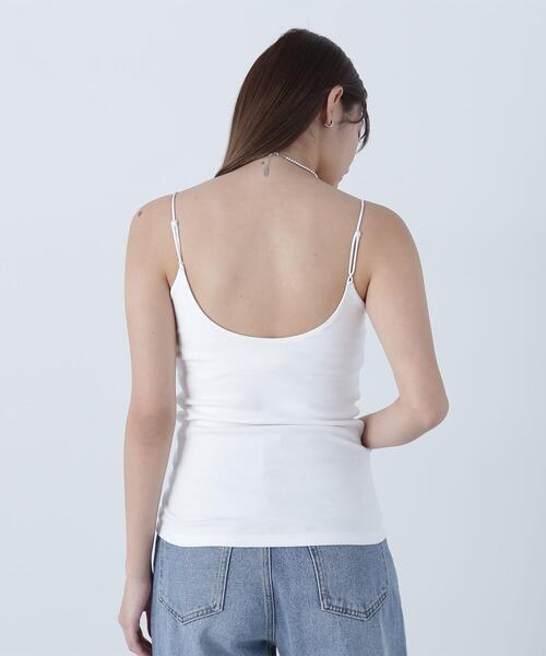未使用 plage ホワイト カップ付キャミソール short top Fサイズ NATURAL BEAUTY BASIC（ナチュラルビューティーベーシック
