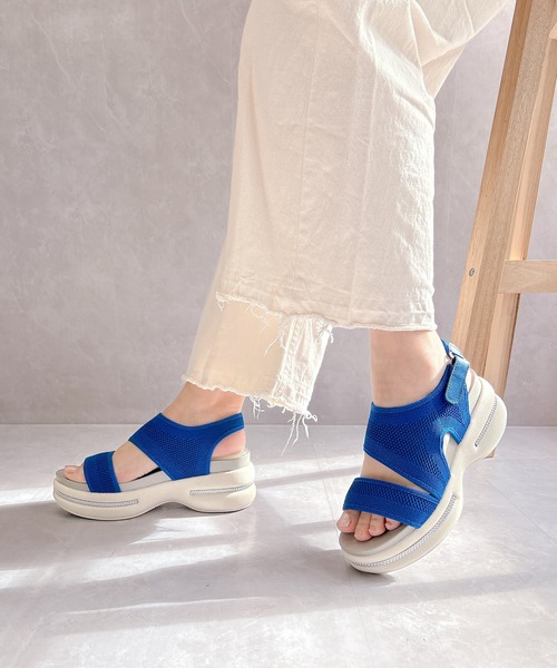 NOUBEL VOUGリュクス厚底サンダルヌードベージュ　Lサイズ Noubel Voug Relax サンダル 厚底ウェッジソールミュール