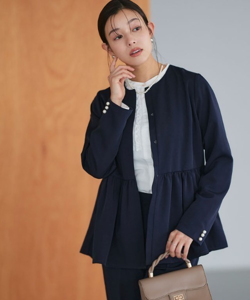 Pierrot（ピエロ） セットアップ パールフリルジャケットセットアップ