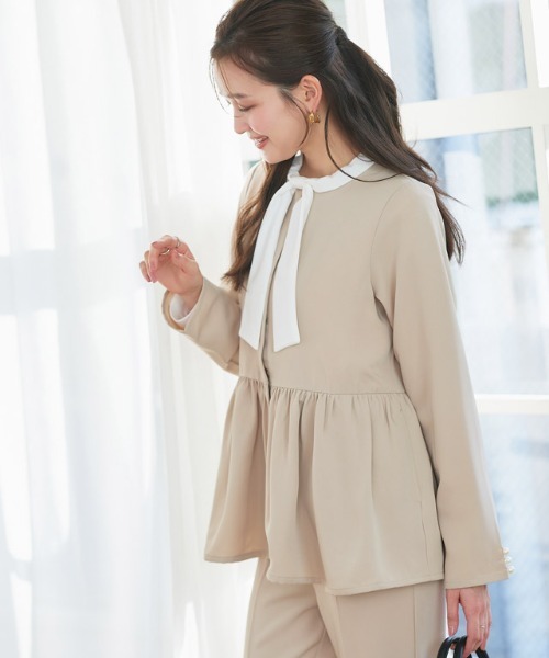 Pierrot（ピエロ） セットアップ パールフリルジャケットセットアップ