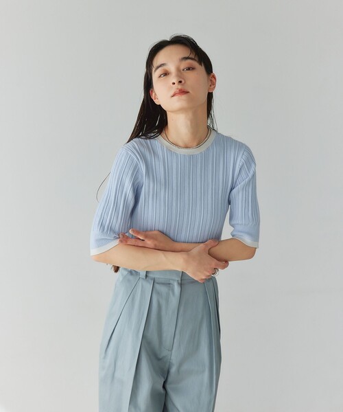 【みい】EMMEL REFINES ニットプルオーバー EMMEL REFINES ニット セーター 「EMMEL REFINES」EM ハリヌキ