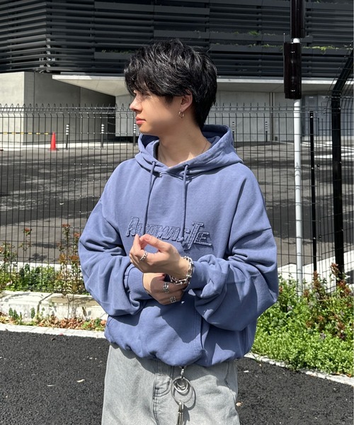 ADAMASTE パーカー pigment logo hoodie - ピグメントロゴ