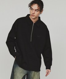 tシャツ ルーズハーフジップポロスウェット メンズ｜ZOZOTOWN Yahoo!店