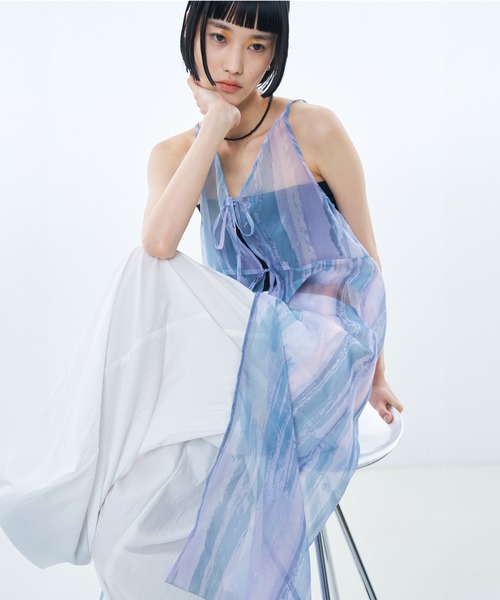 NOMINE（ノミネ） ワンピース 「前後着用可」水彩アート ニュアンス柄