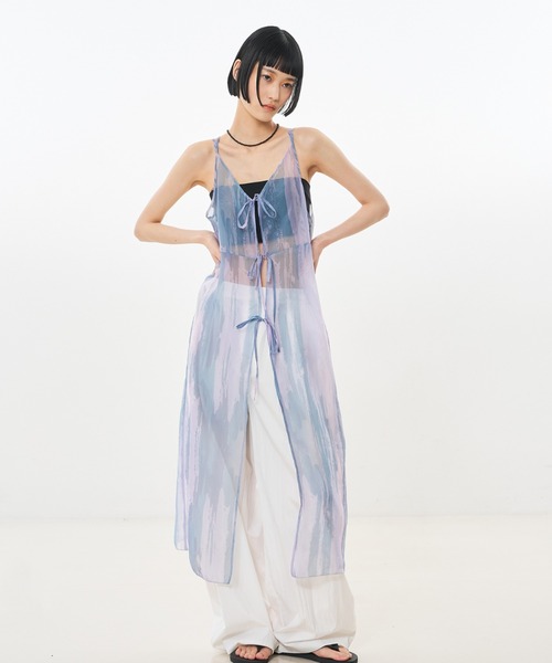 NOMINE（ノミネ） ワンピース 「前後着用可」水彩アート ニュアンス柄