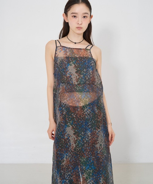 NOMINE（ノミネ） ワンピース 「前後着用可」水彩アート ニュアンス柄