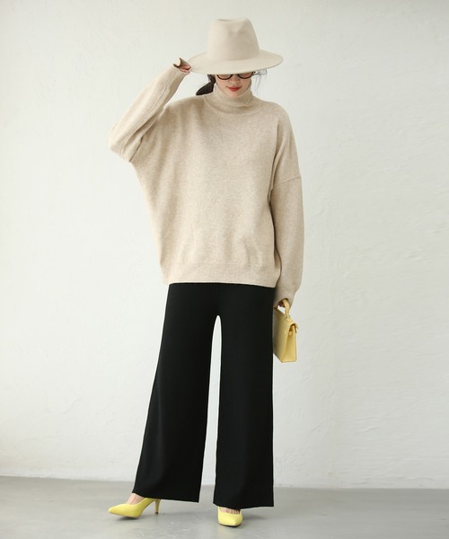 「SAISON DE PAPILLON」 タートルネックニット L アイボリー レディース_画像4