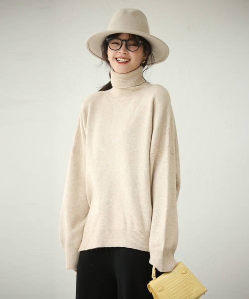 「SAISON DE PAPILLON」 タートルネックニット L アイボリー レディース_画像7