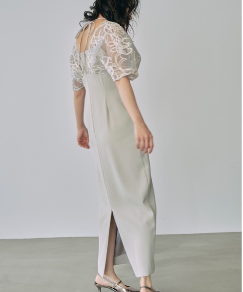 ANDRESD ドレス drop shoulder cord lace dress / ドロップ
