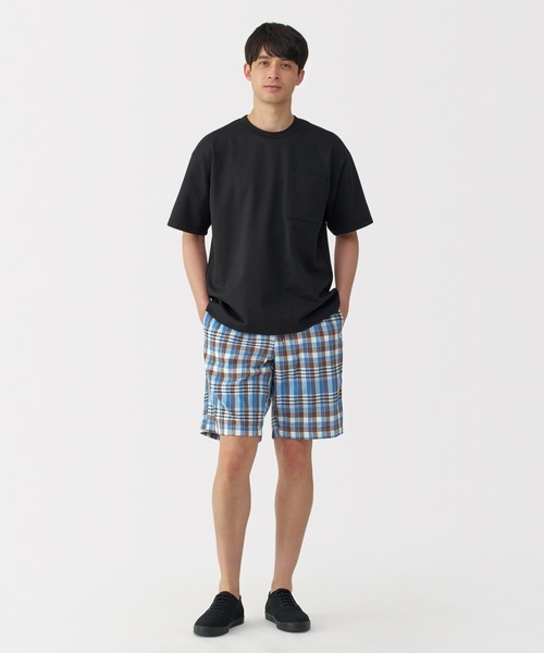 ショートパンツ　figlondon チェック柄　リネン素材　1回のみ使用　美品 ワケあり商品 /アウトレット】チェック柄 ショートパンツ 千鳥柄