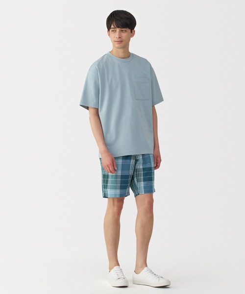 無印良品（MUJI） パンツ 紳士 マドラスチェックイージーショート