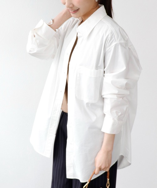 Jines ブラウス シャツ 2WAYサイドタックシャツ レディース