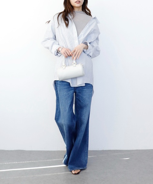 Jines ブラウス シャツ 2WAYサイドタックシャツ レディース