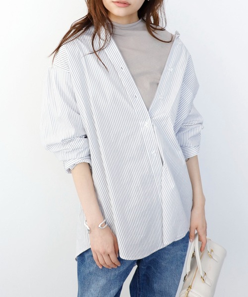 トップス Nagoya Jines ブラウス シャツ 2WAYサイドタックシャツ レディース