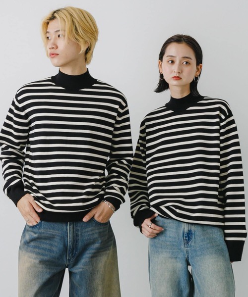 「SENSE OF PLACE by URBAN RESEARCH」 タートルネックニット MEDIUM ブラック メンズ_画像2