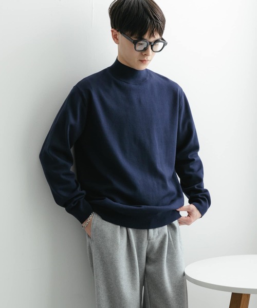 「SENSE OF PLACE by URBAN RESEARCH」 タートルネックニット MEDIUM ブラック メンズ_画像4