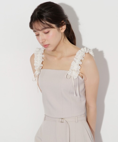 ブラウス シャツ フリルビスチェ レディース JOSE MOON ブラウス シャツ TAFTA FRILL BUSTIER/タフタフリル