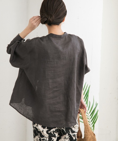 新品タグ付◆ DOORS リネンカーブスリーブブラウス　OFF かぐれ URBAN RESEARCH DOORS ブラウス シャツ リネンカーブスリーブ