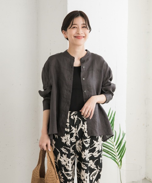 ドアーズ＊リネンカーブスリーブブラウス URBAN RESEARCH DOORS（アーバンリサーチドアーズ）の「リネン