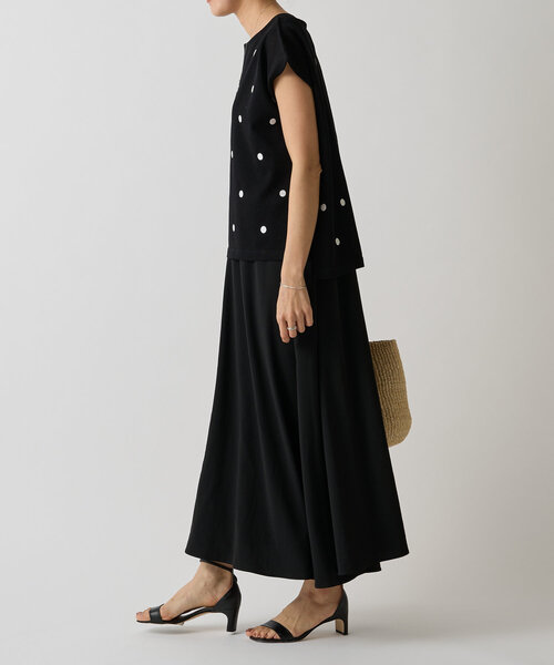 【MAJE】ジョーゼットマキシワンピース MAJE ジョーゼット マキシワンピース カットアウト プリント入り