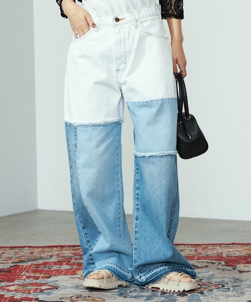 Lee/リー【ユニセックス】Wranglerラングラーワイドフレアデニムパンツ Wrangler（ラングラー）の「Lee/リー【ユニセックス】Wrangler