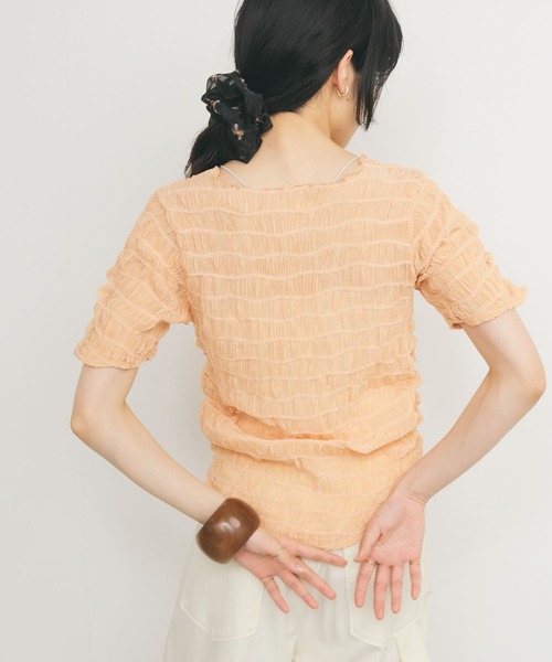 KBF（ケービーエフ） tシャツ シャーリングシアートップス レディース