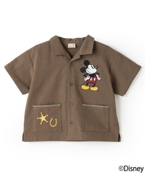 petit main ブラウス シャツ 「Disney」開衿半袖シャツ キッズ 子供服