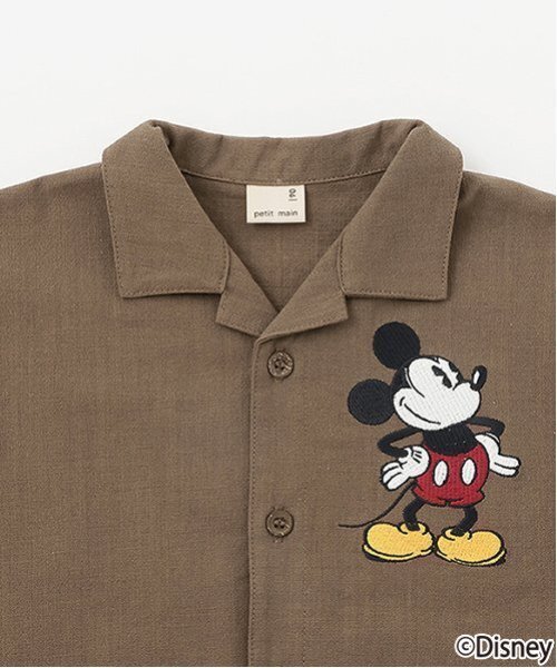 petit main ブラウス シャツ 「Disney」開衿半袖シャツ キッズ 子供服
